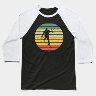 Kitesurfer Silhouette Vintage Baseball T-Shirt